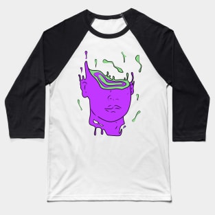 psychedelic abstract portrait (PURPLE) Baseball T-Shirt